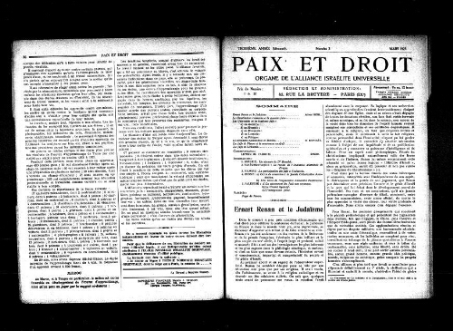 Paix et Droit.  (01/03/1923)